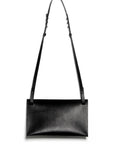 Leather shoulder bag: RIGMOR MEGA (black)